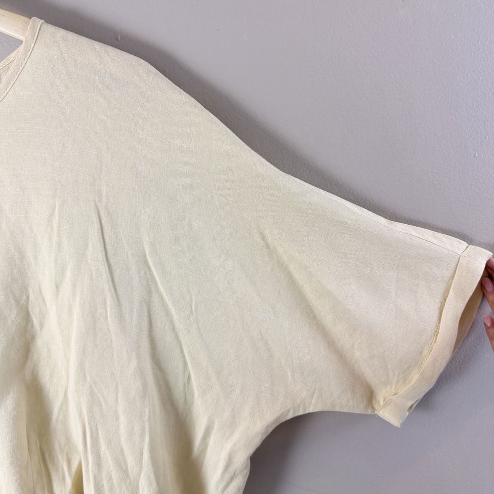 Umgee Womens Medium Cream Boho Oversized Tunic Blouse Dolman Sleeve - Picture 6 of 9